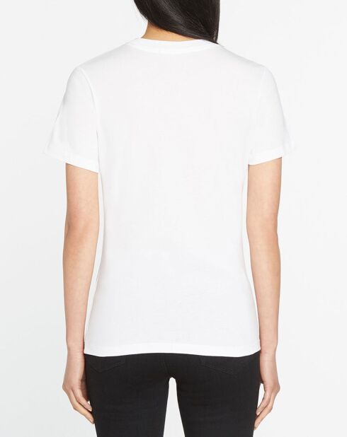 T-Shirt Monogram Glitter blanc